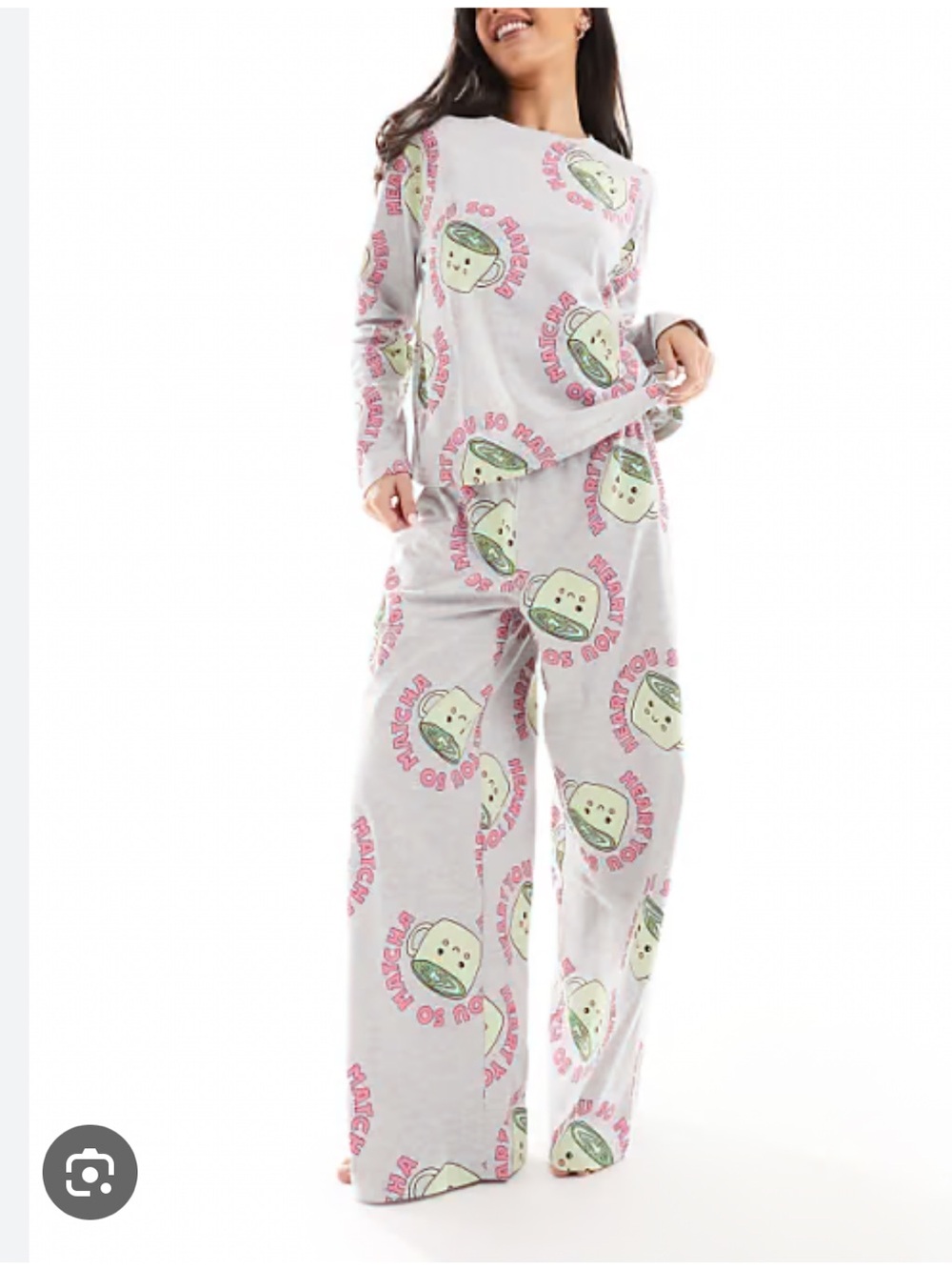ASOS love you so matcha pj set